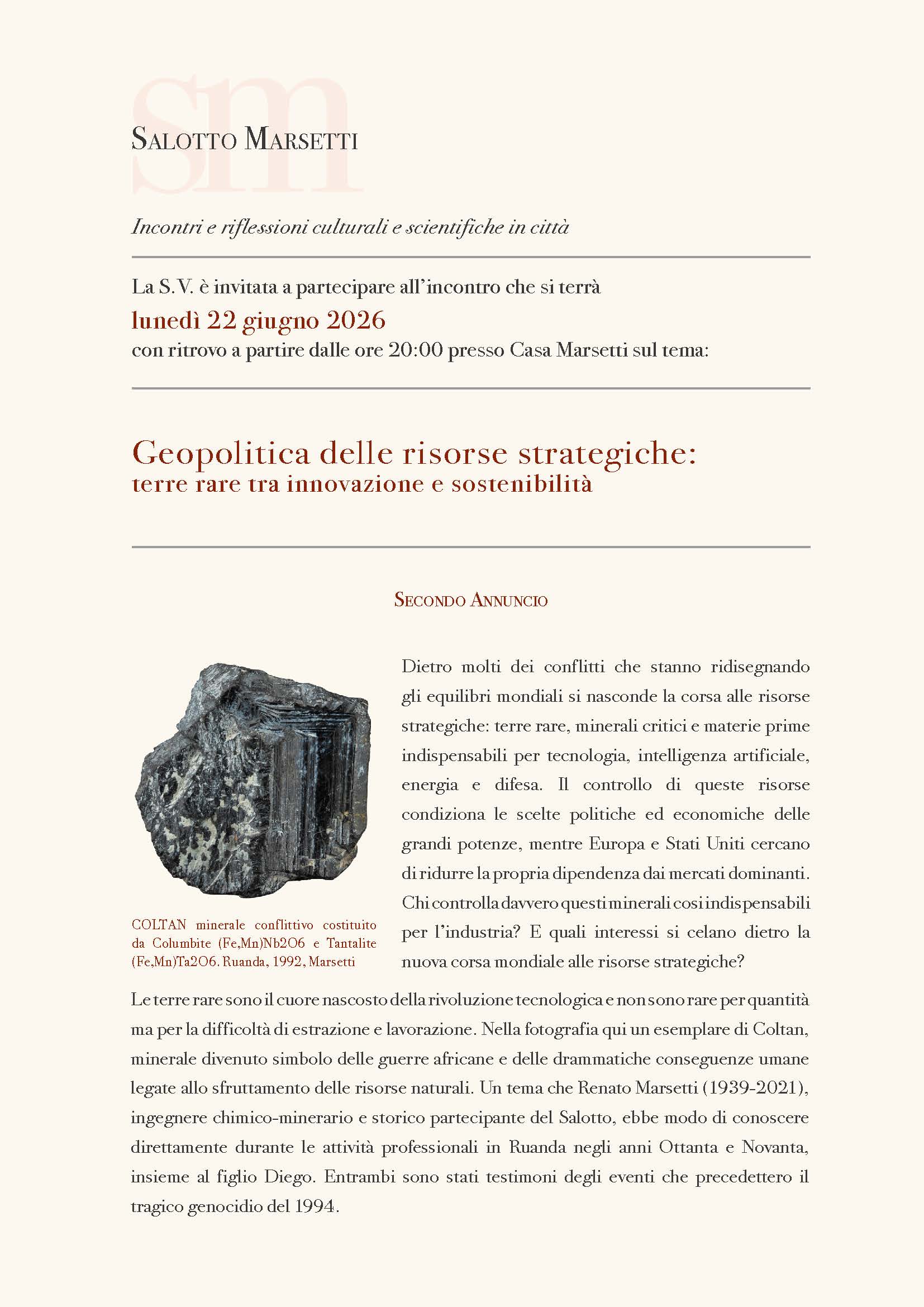 GEOPOLITICA DELLE RISORSE STRATEGICHE: terre rare tra innovazione e sostenibilità